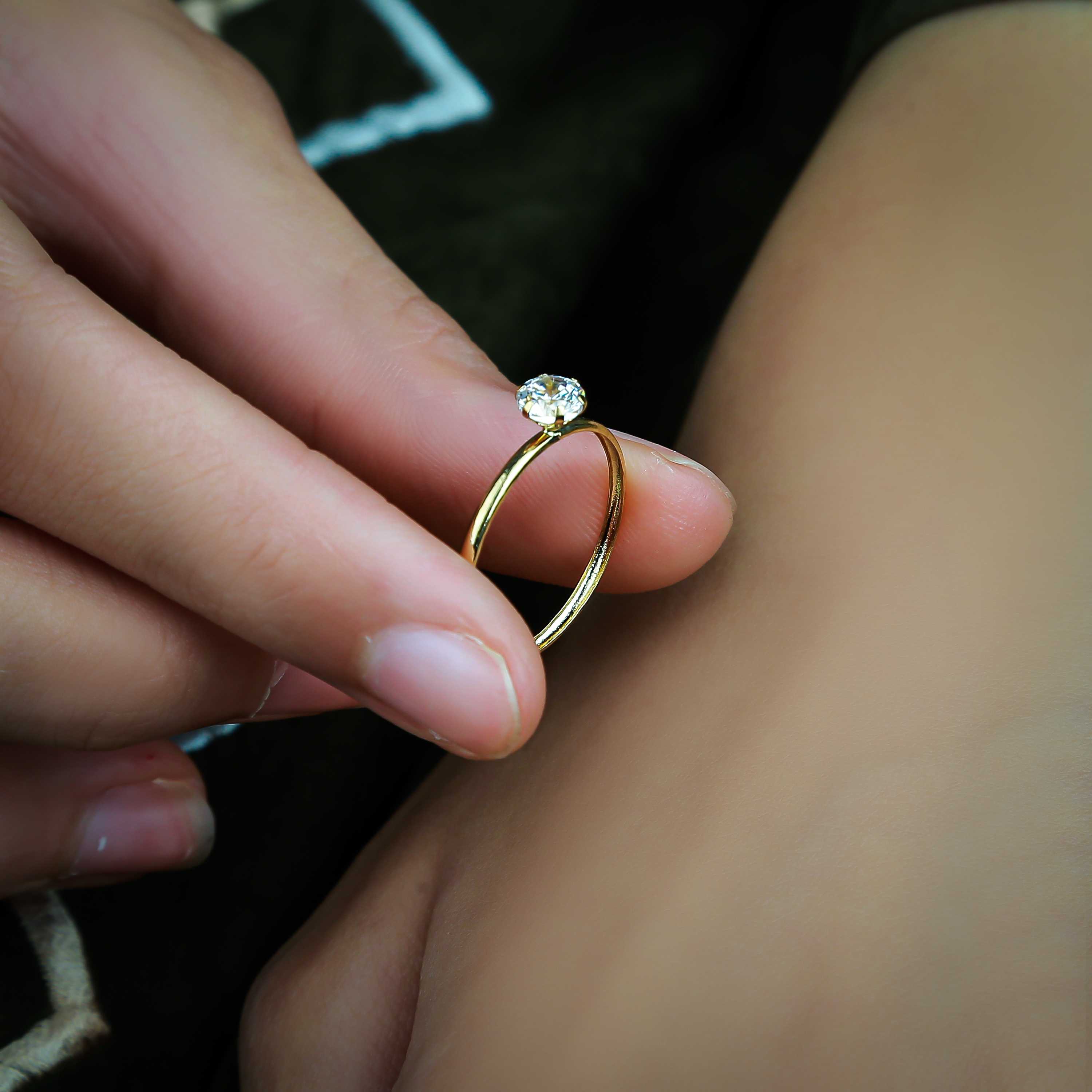 18 karat gold ring, Turkish made - (H-0568)